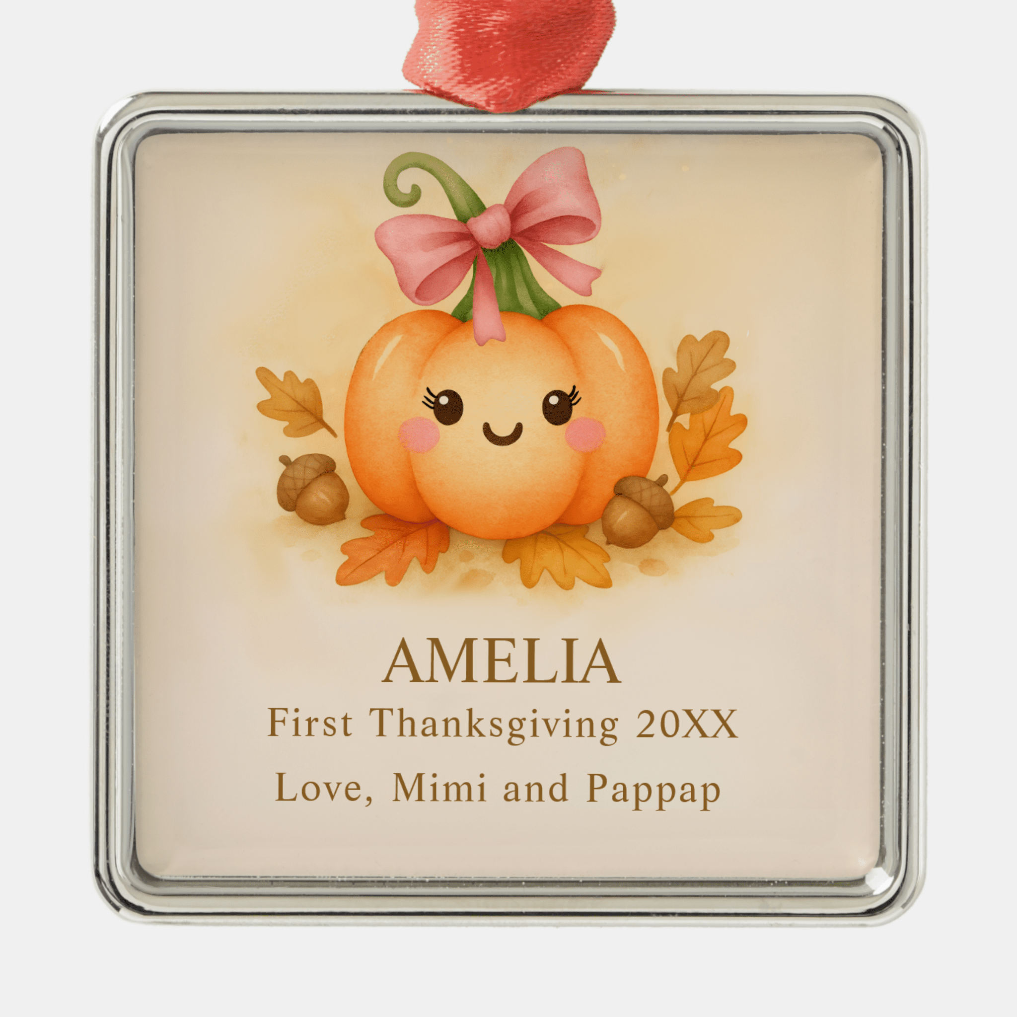 Sweet Baby’s First Thanksgiving Keepsakes Families Cherish - Keepsake Ornament (Girl)